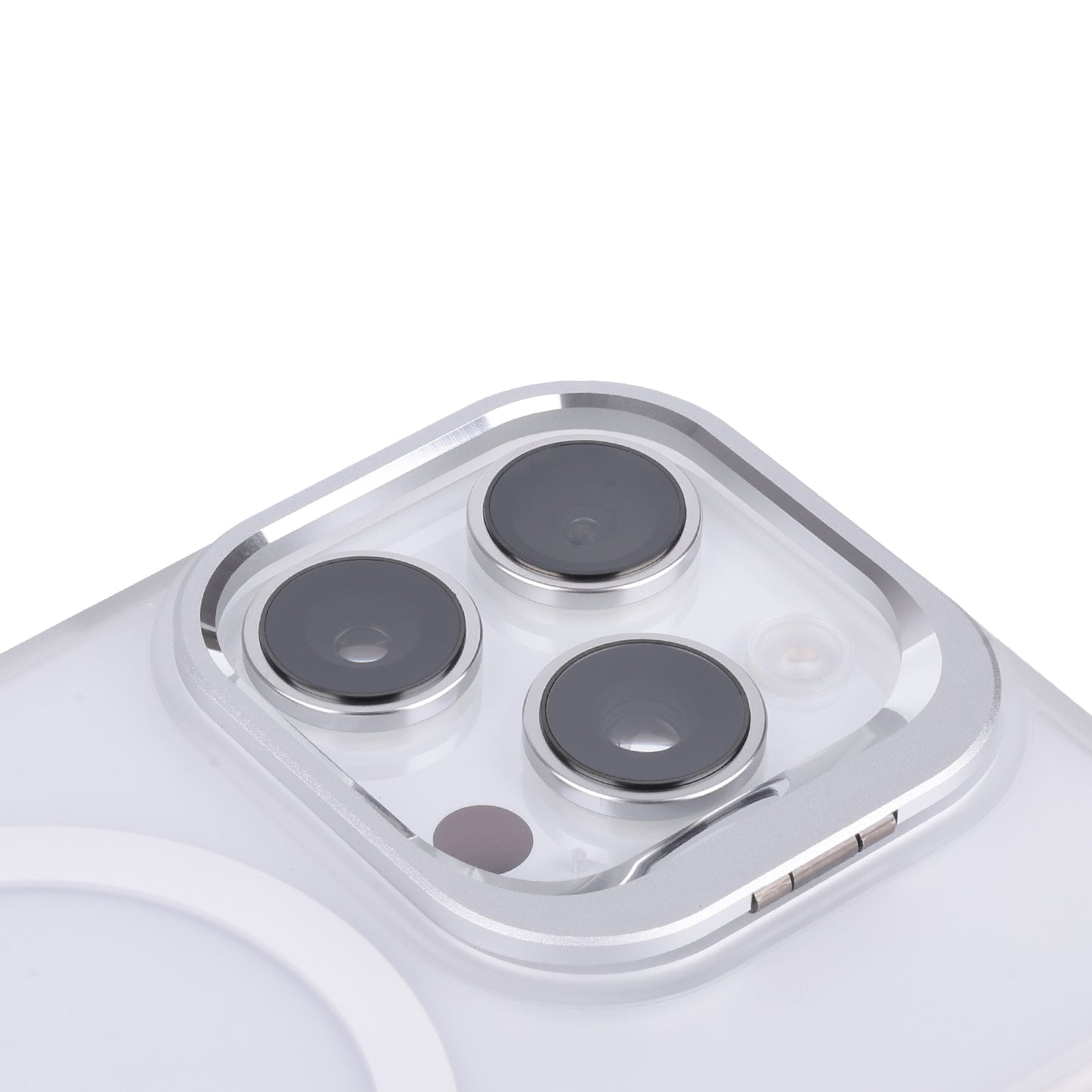 Tekne CLEAR Case with Camera Stand for iPhone 16 Pro | Slim, Transparent & Scratch-Resistant - White