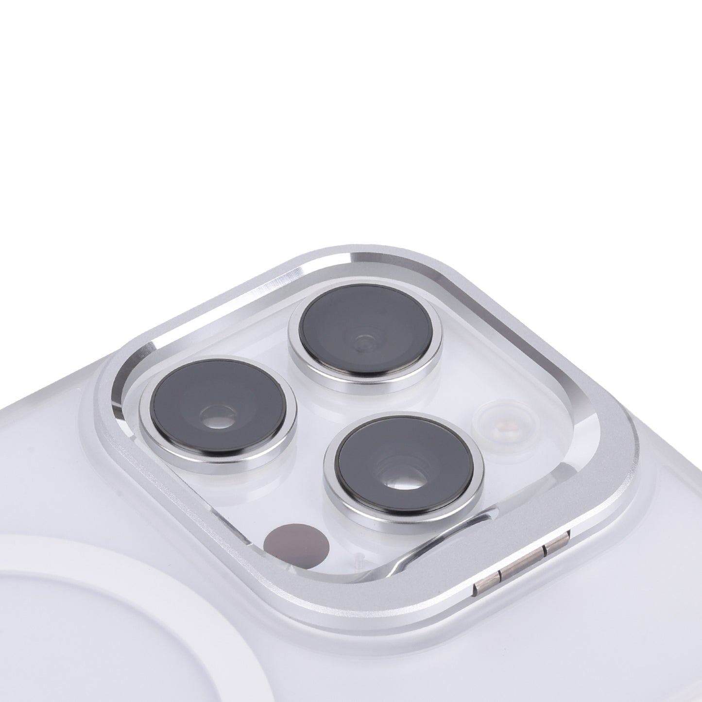 Tekne CLEAR Case with Camera Stand for iPhone 16 Pro Max | Slim, Transparent & Scratch-Resistant - White