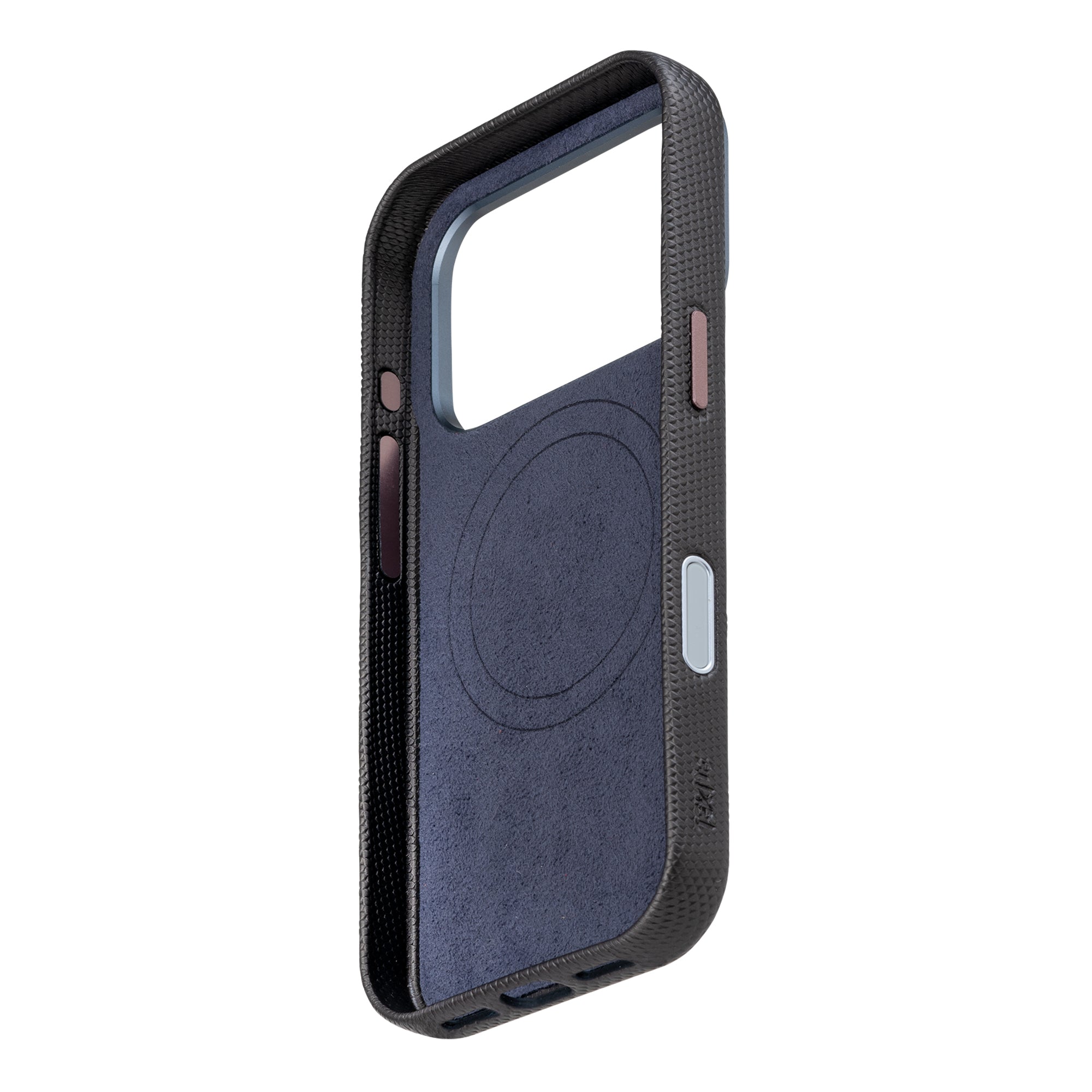 TEKNE Textura Vegan Leather Case for iPhone 17 Pro-Grey