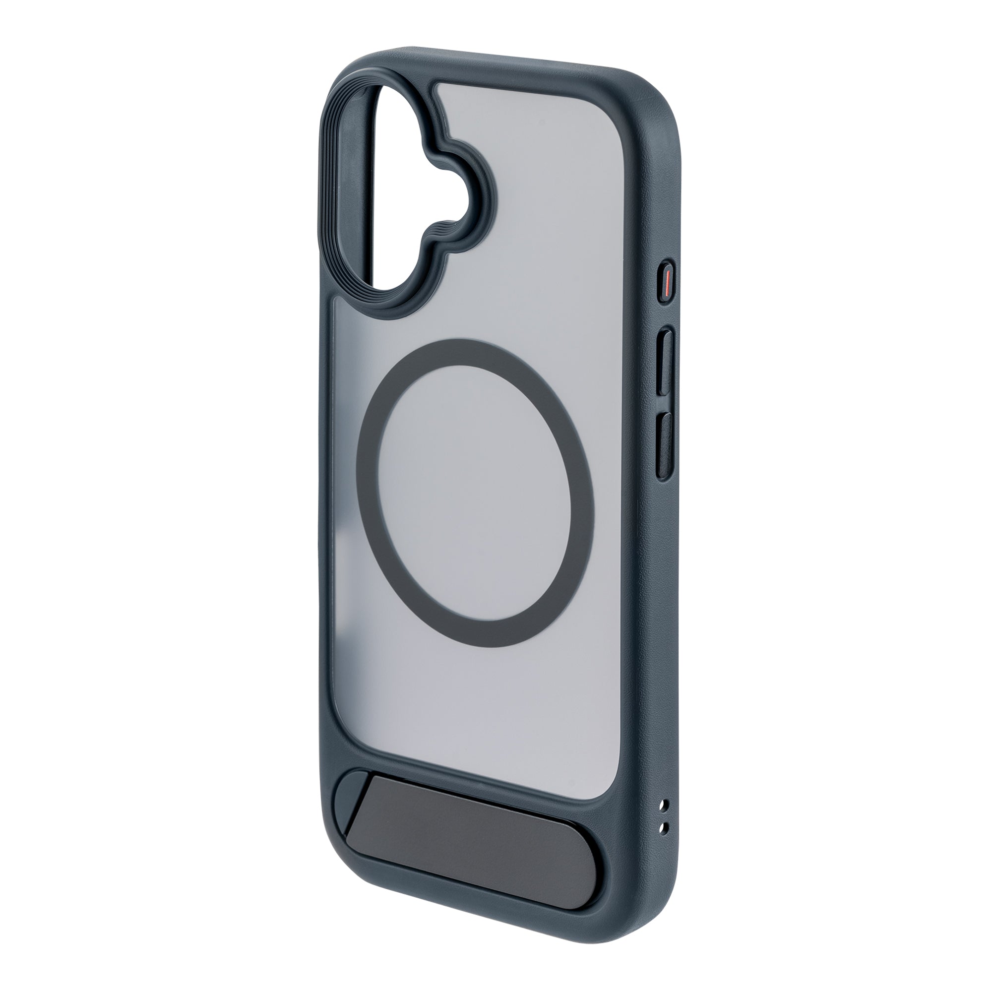 TEKNE Hybrid Frost Matte with stand Case for iPhone 17-Black