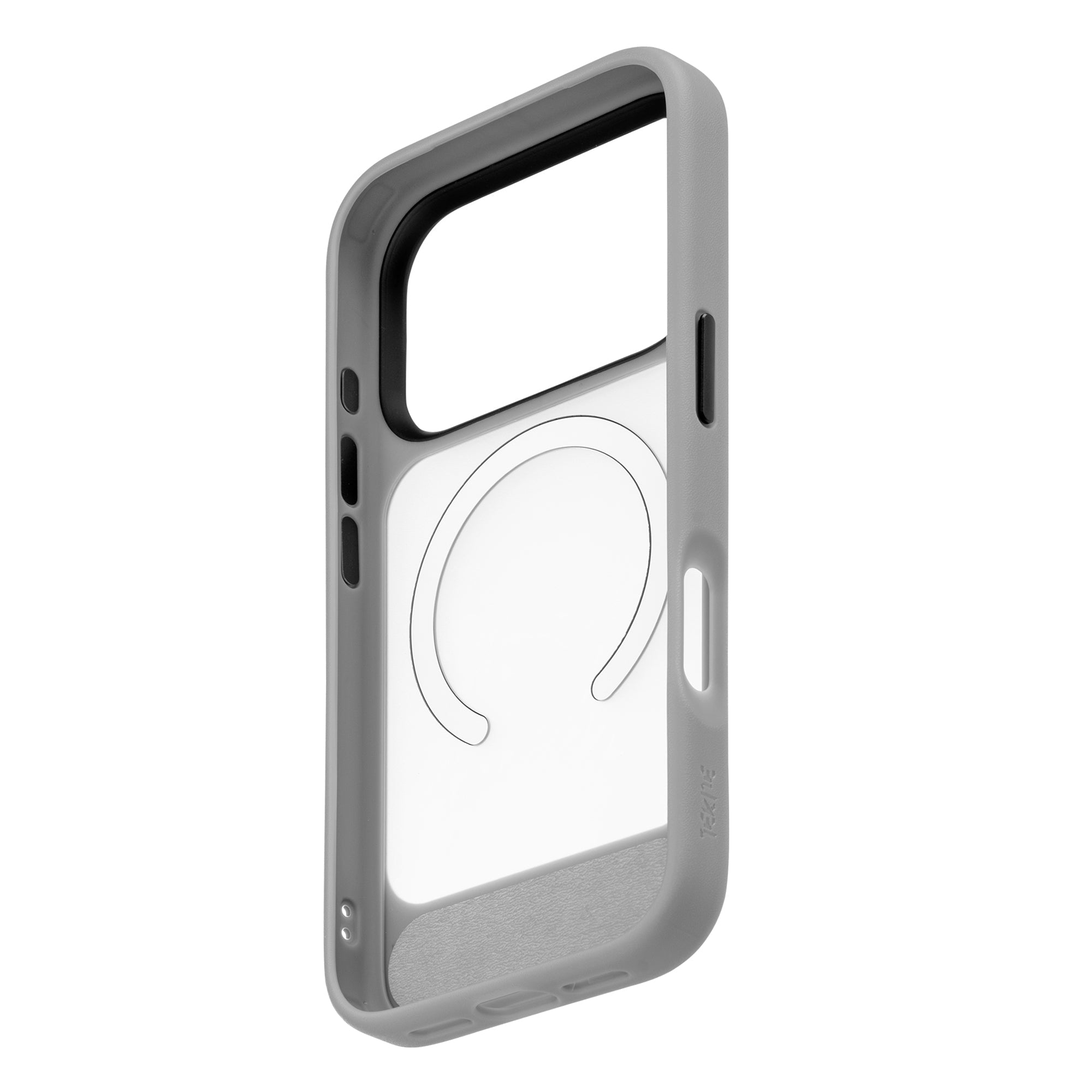 TEKNE Hybrid Frost Matte with stand Case for iPhone 17 Pro-Grey