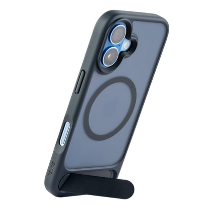 TEKNE Hybrid Frost Matte with stand Case for iPhone 17-Black