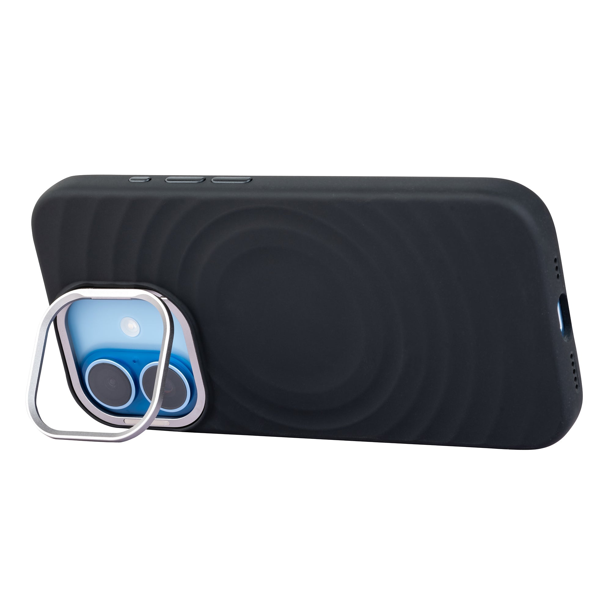TEKNE WaveStand Silicone Case for iPhone 17- Black