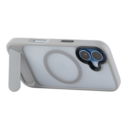 TEKNE Hybrid Frost Matte with stand Case for iPhone 17-Grey
