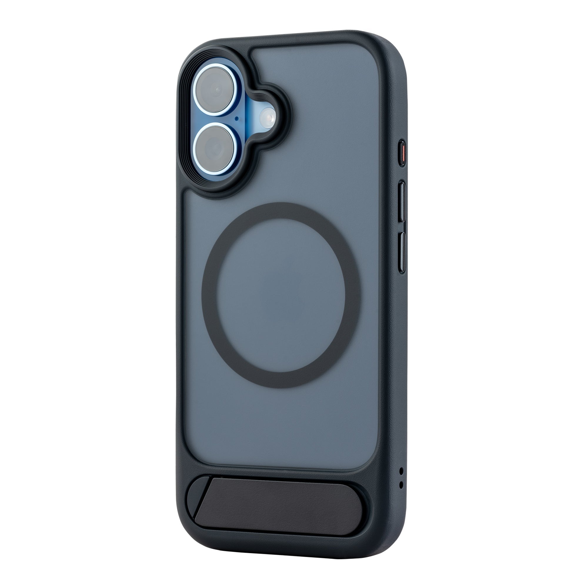 TEKNE Hybrid Frost Matte with stand Case for iPhone 17-Black