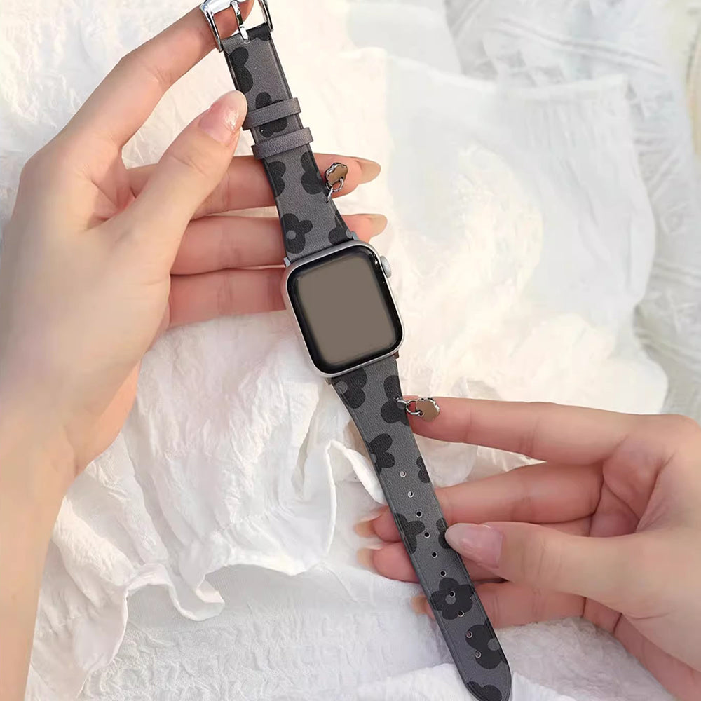 Tekne Floro Leather Band|Black