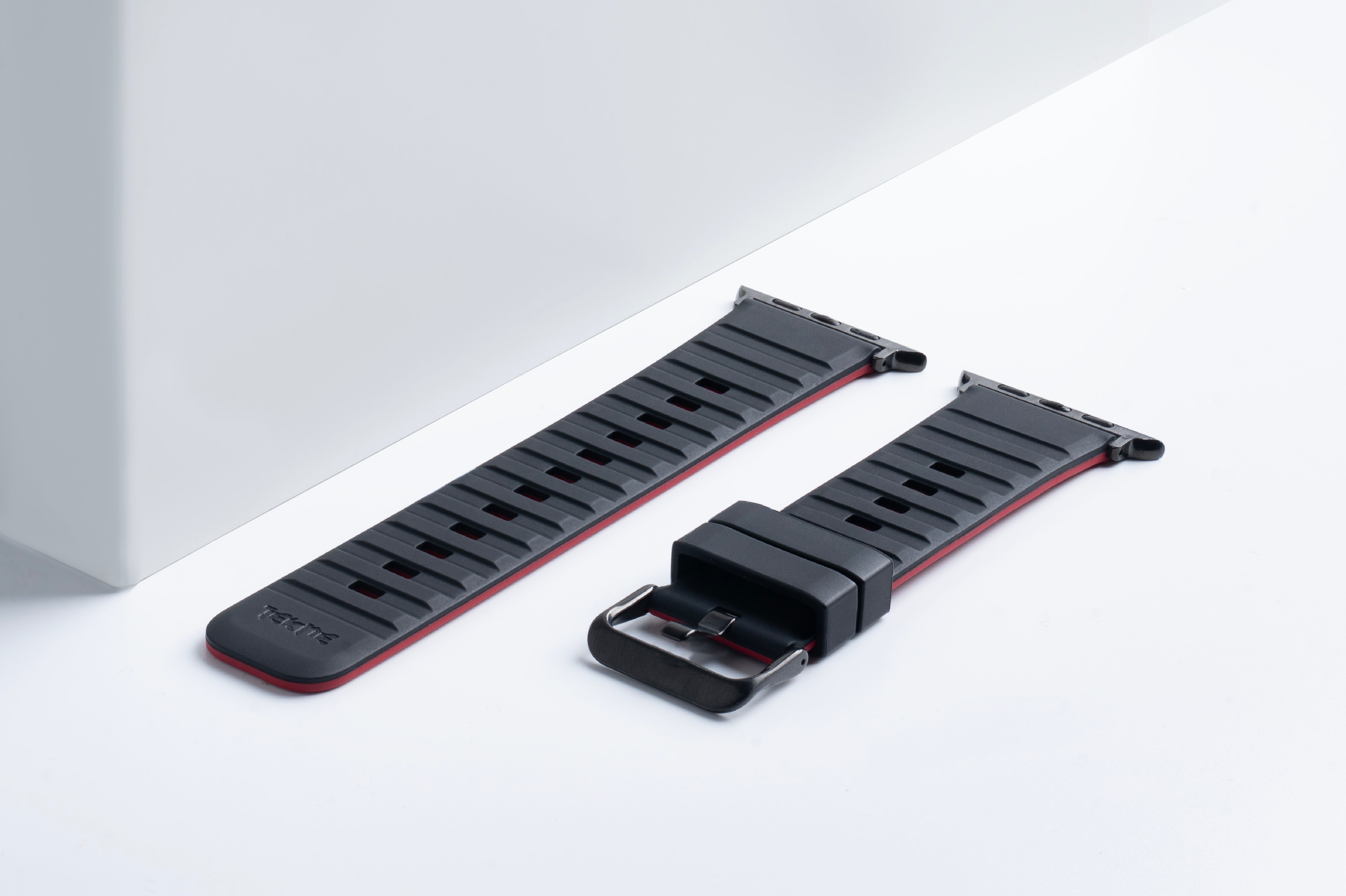 Tekne Classic Silicone Sports Band|Black-Red
