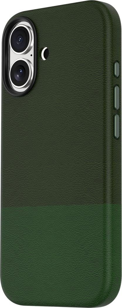 TEKNE DualTone Vegan Leather Case for iPhone 17-Green