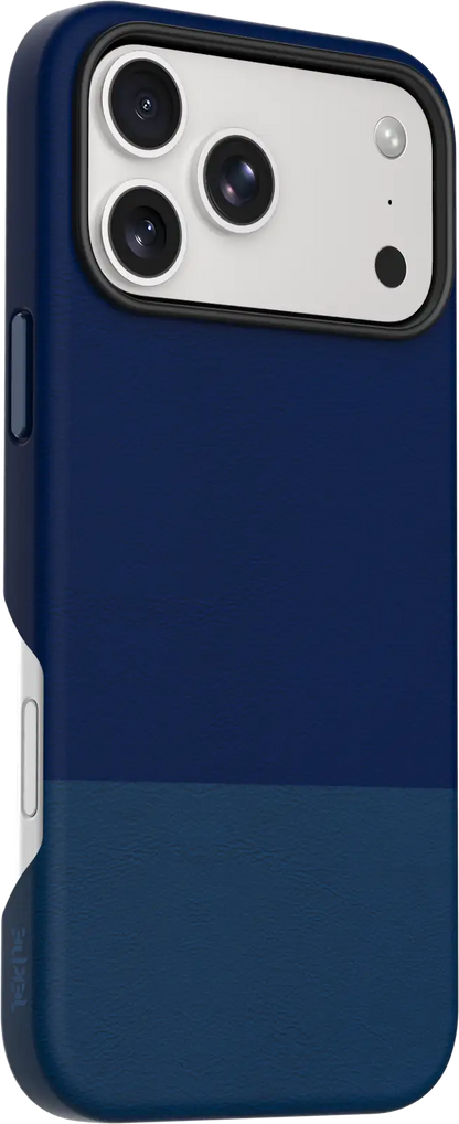 TEKNE DualTone Vegan Leather Case for iPhone 17  Pro Max-Blue