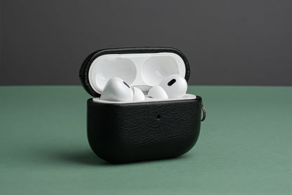 TEKNE Vegan Leather case for Airpods-Black