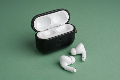 TEKNE Vegan Leather case for Airpods-Black