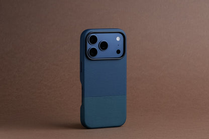 TEKNE DualTone Vegan Leather Case for iPhone 17  Pro- Blue