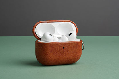 TEKNE Vegan Leather case for Airpods-Tan brown