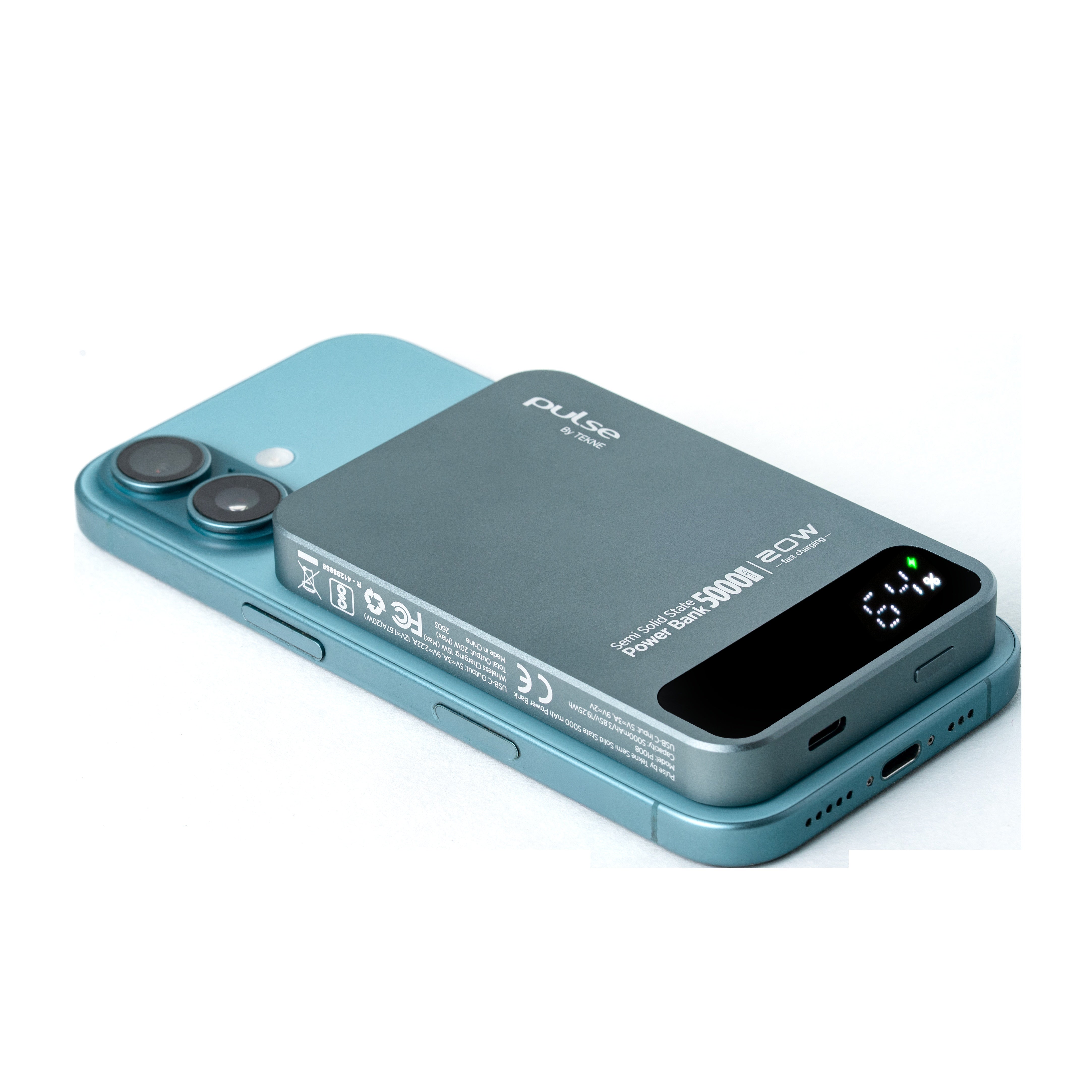 Pulse by Tekne Semi Solid state  5000 mAh power bank