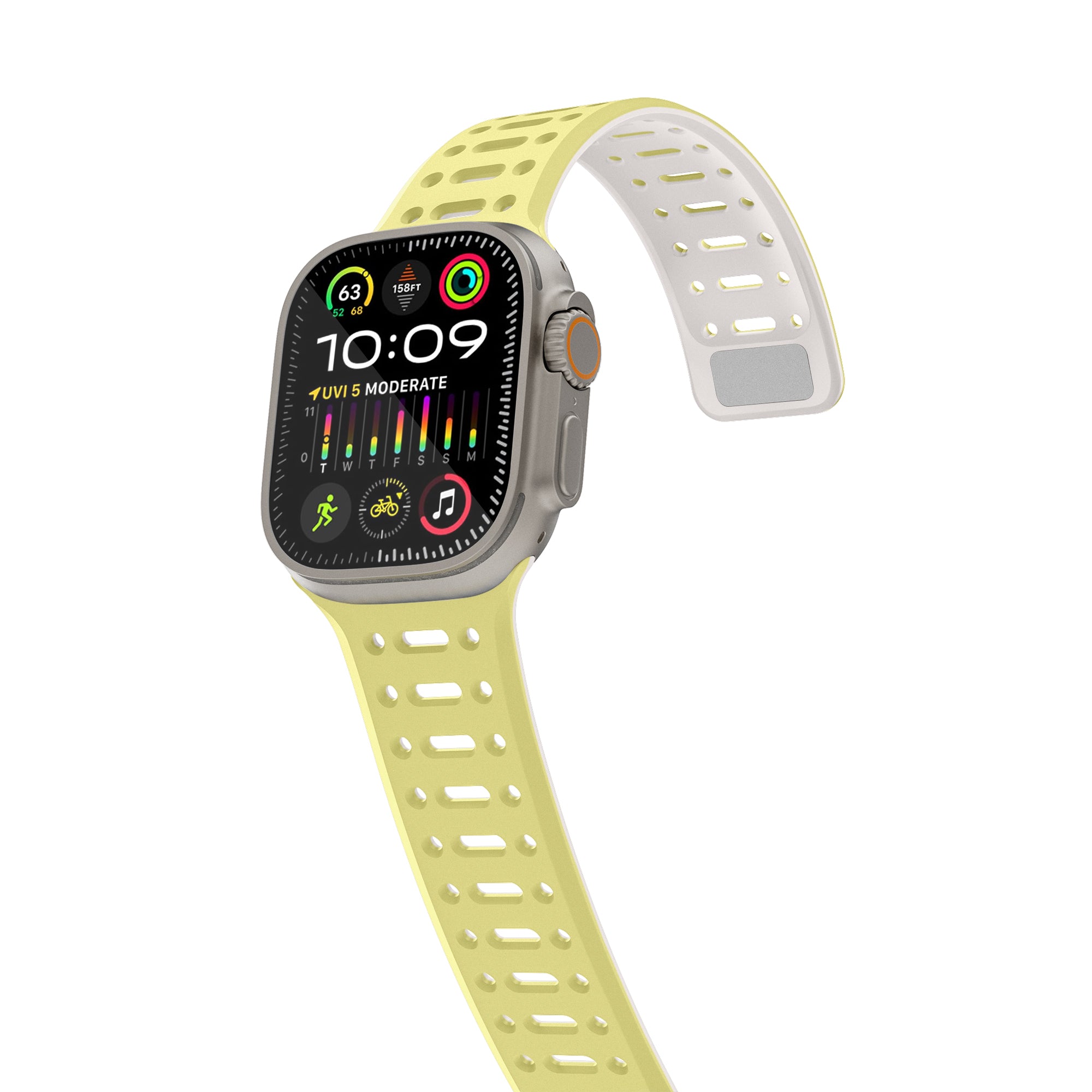 Tekne Combat Silicone Band|Yellow-Grey
