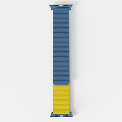 Tekne Reversible Magnetic Silicone Band|Blue-Yellow
