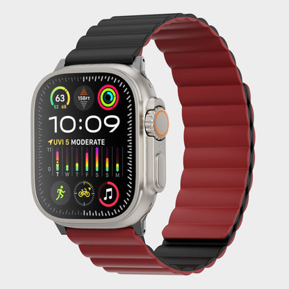 Tekne Reversible Magnetic Silicone Band|Red-Black