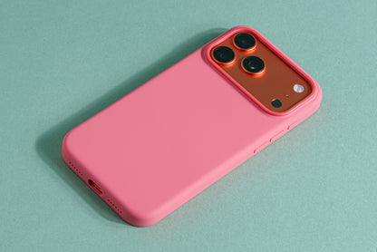 TEKNE Silicone Case Compatible with MagSafe for iPhone 17 Pro Max-Pink