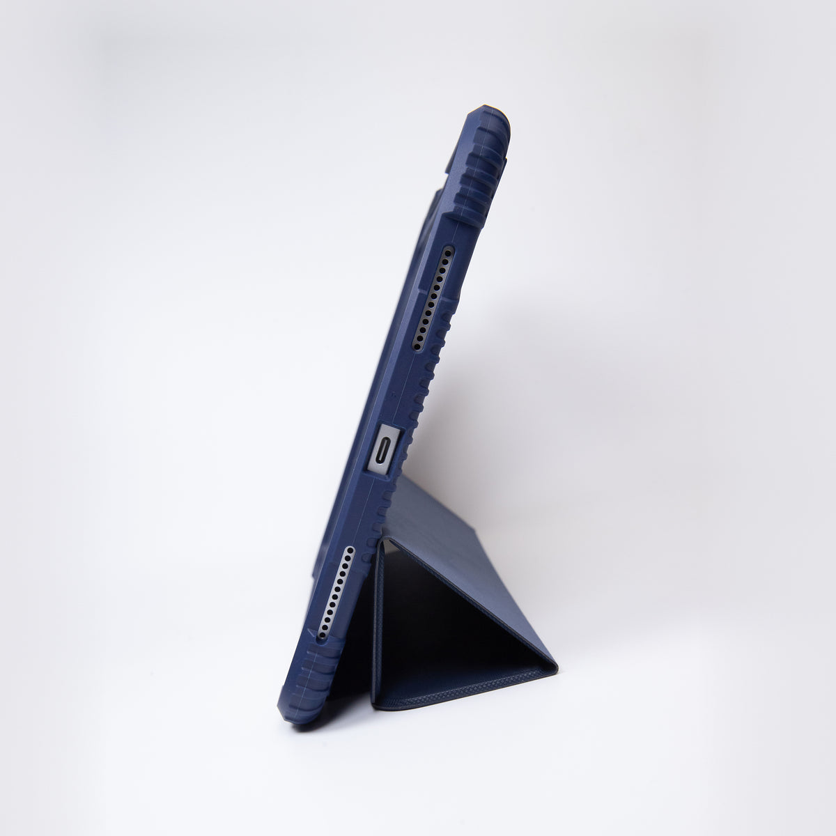 TEKNE Shockproof vegan leather case with stand function for New  iPad 11" -Blue