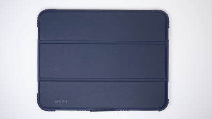 TEKNE Shockproof vegan leather case with stand function for New  iPad 11" -Blue