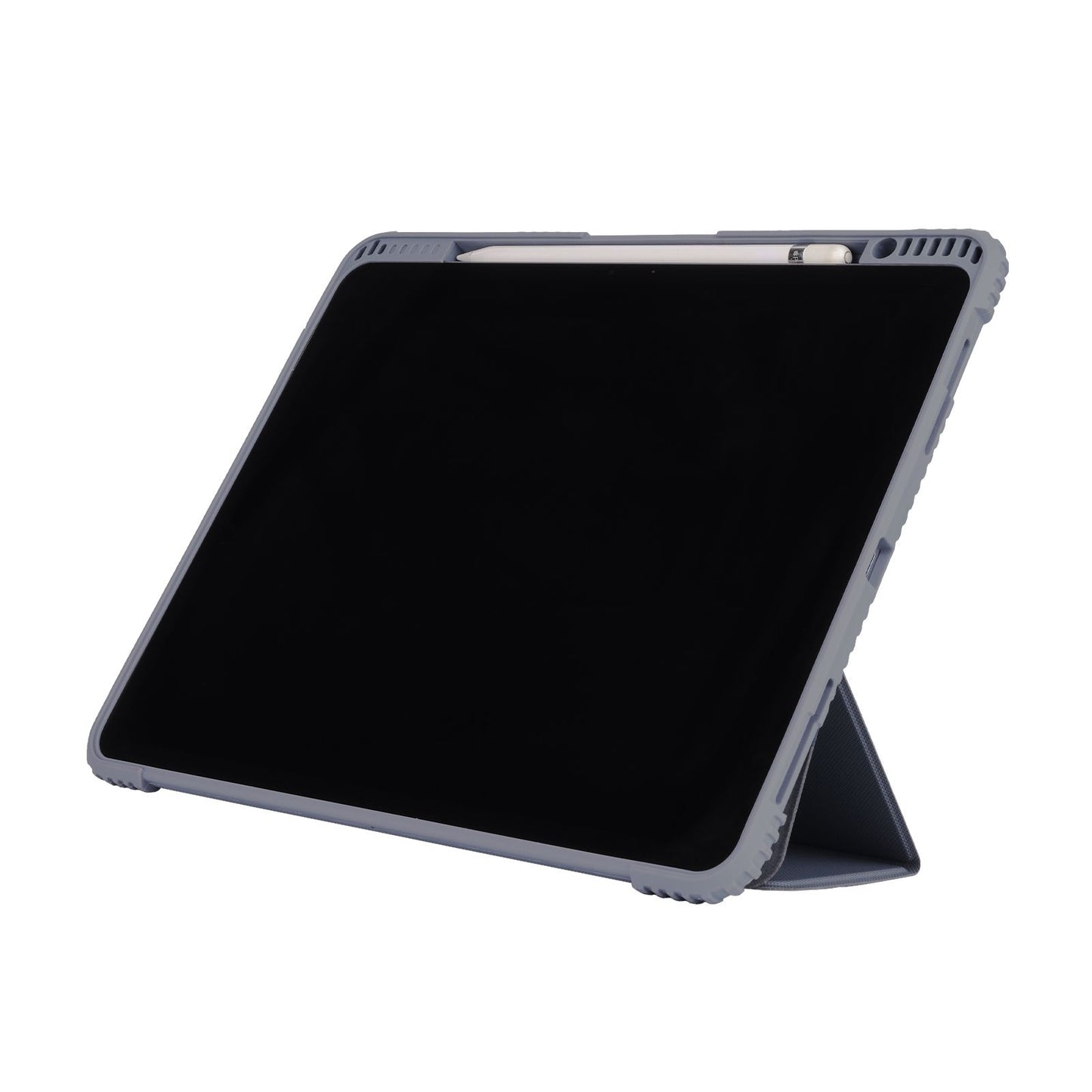 Tekne Shockproof Vegan Leather Case for iPad Air 13 M2 | Stand Function | Drop Protection - Grey