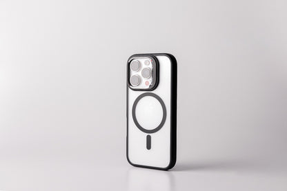 Tekne CRYSTAL Case with Metal Camera Stand for iPhone 16 Pro-Black
