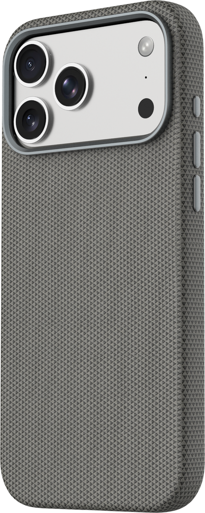 TEKNE Textura Vegan Leather Case for iPhone 17 Pro Max-Grey