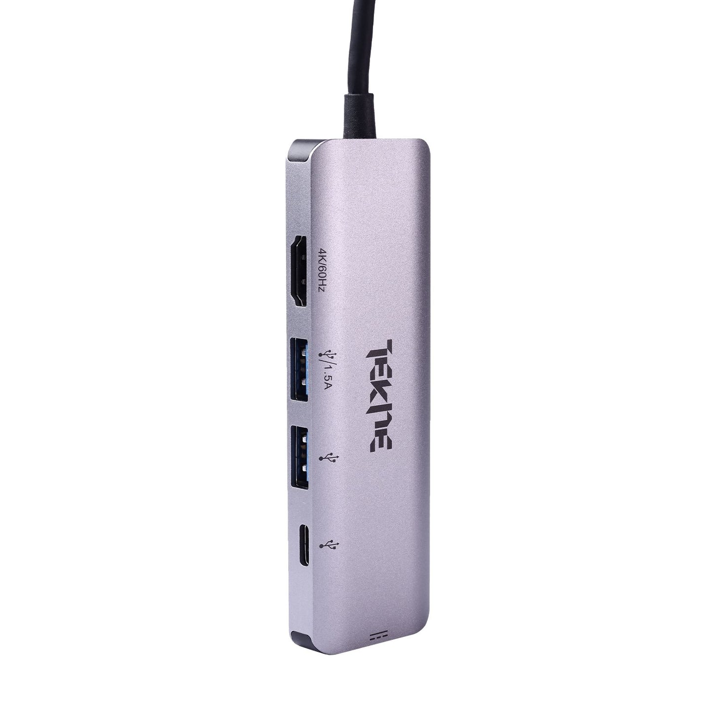 Tekne Essential USB-C Hub | 8-in-1 Multiport Adapter | 100W Fast Charging & 4K HDMI - Silver