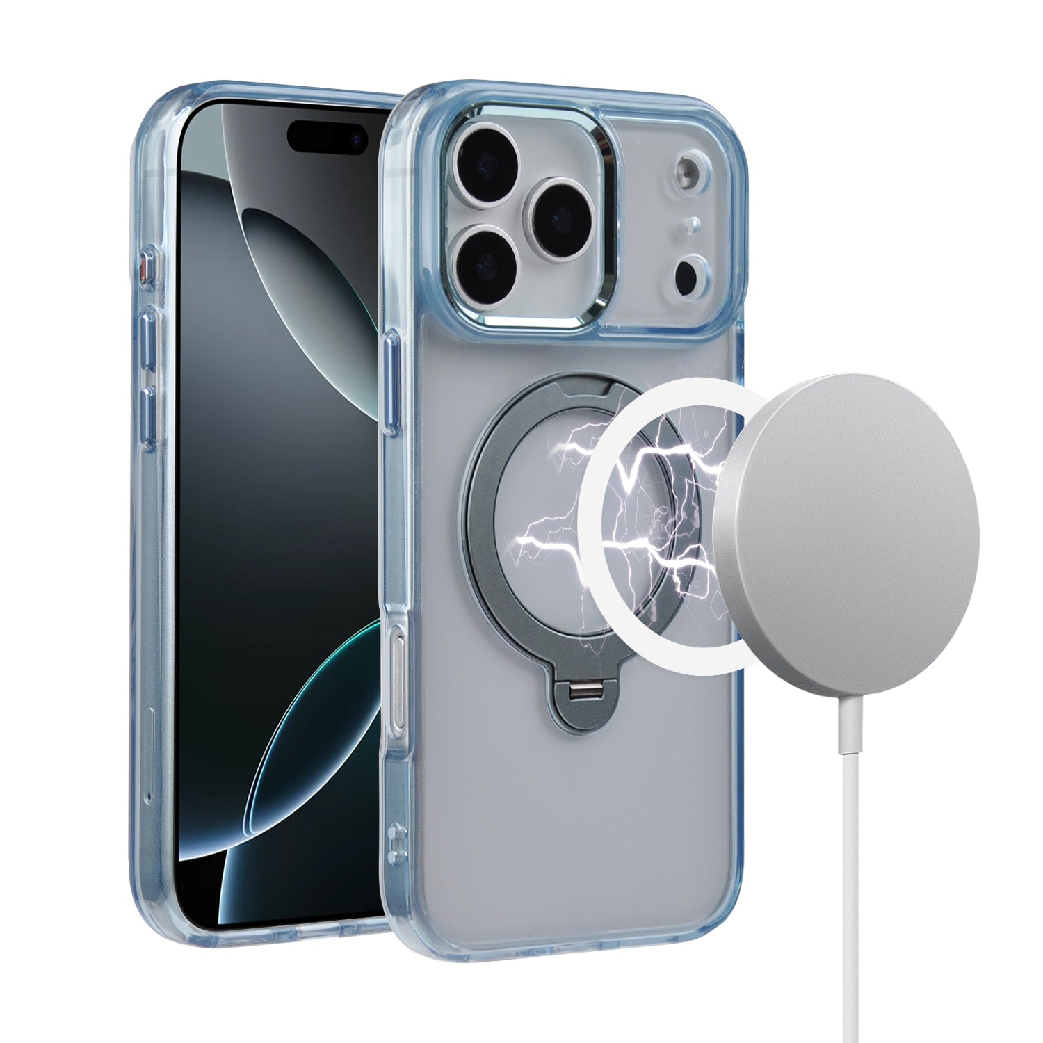 TEKNE Crystal360 Case for iPhone 17 Pro-Blue