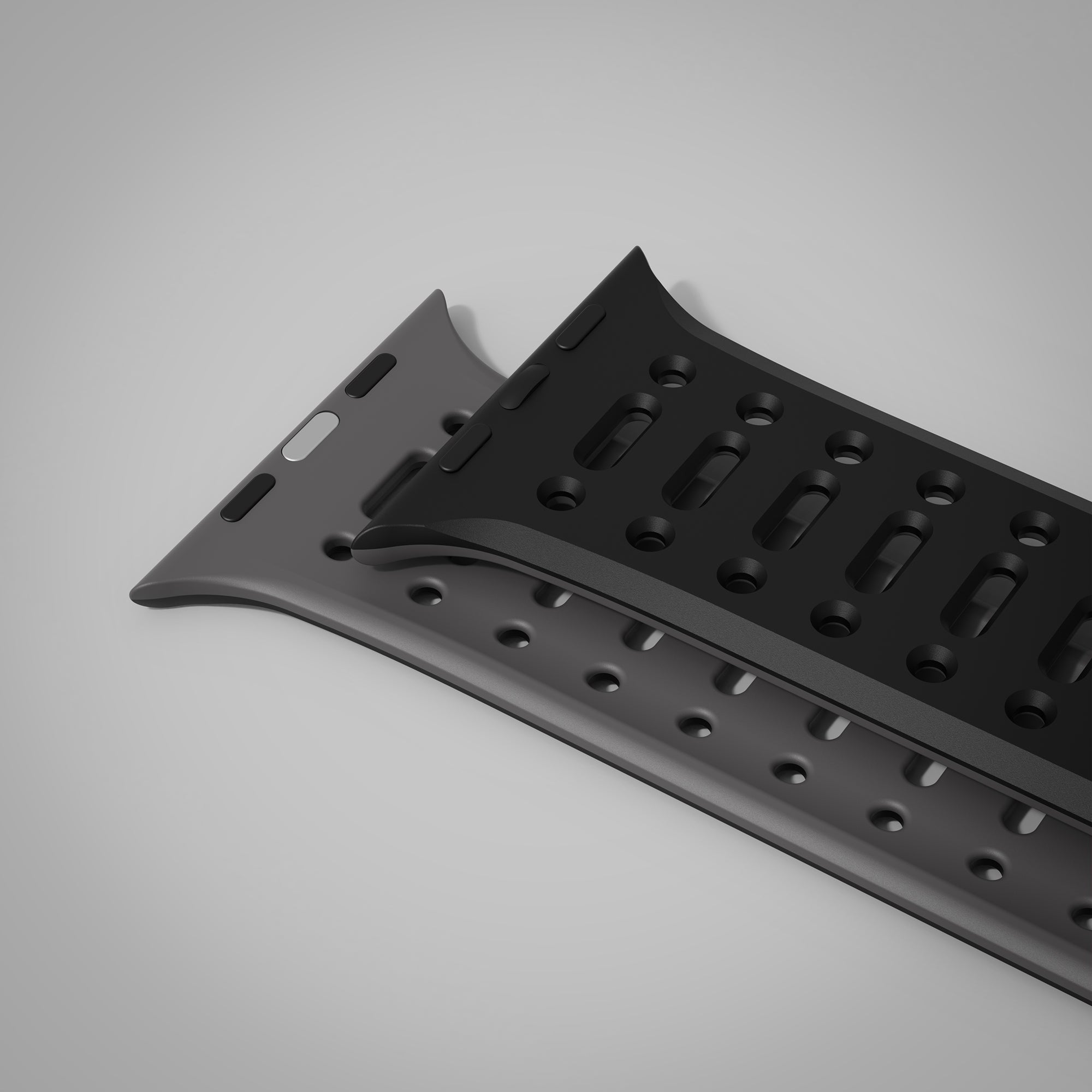 Tekne Combat Silicone Band|Black-Grey