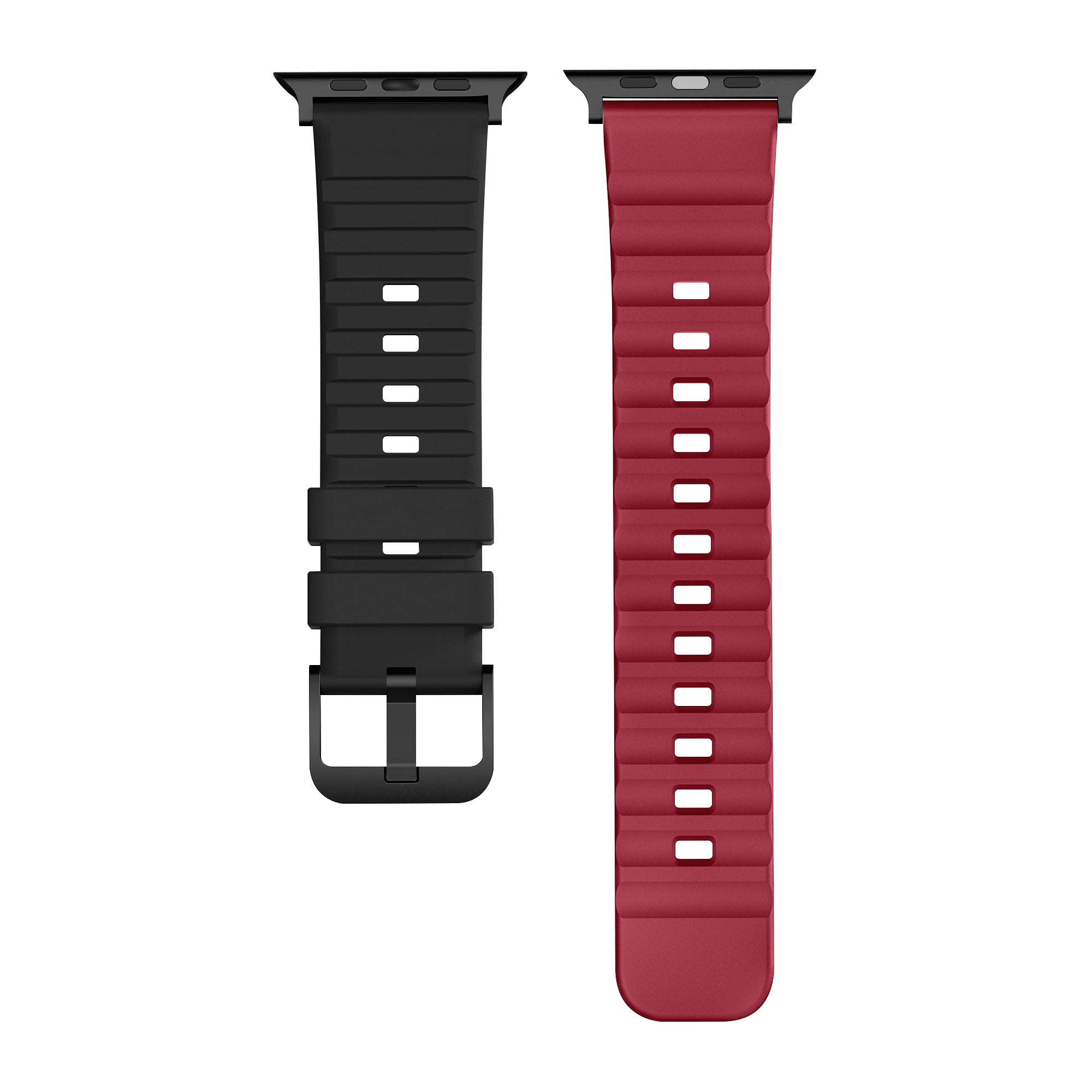 Tekne Classic Silicone Sports Band|Black-Red