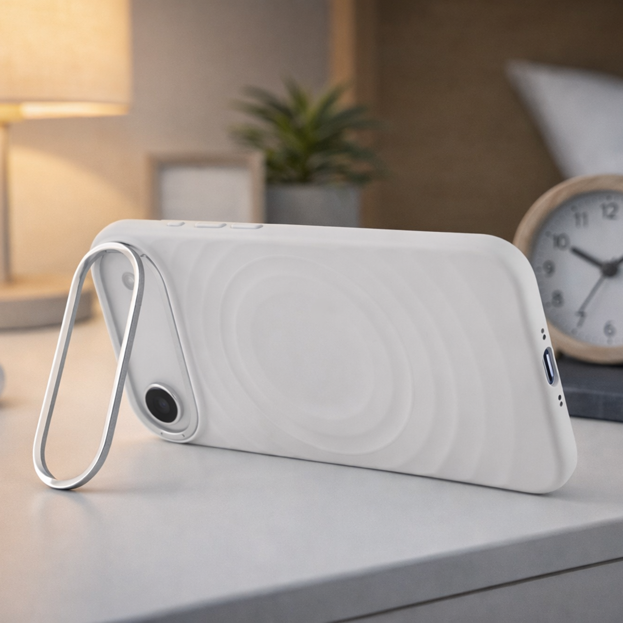 TEKNE WaveStand Silicone Case for iPhone 17 Air-Beige