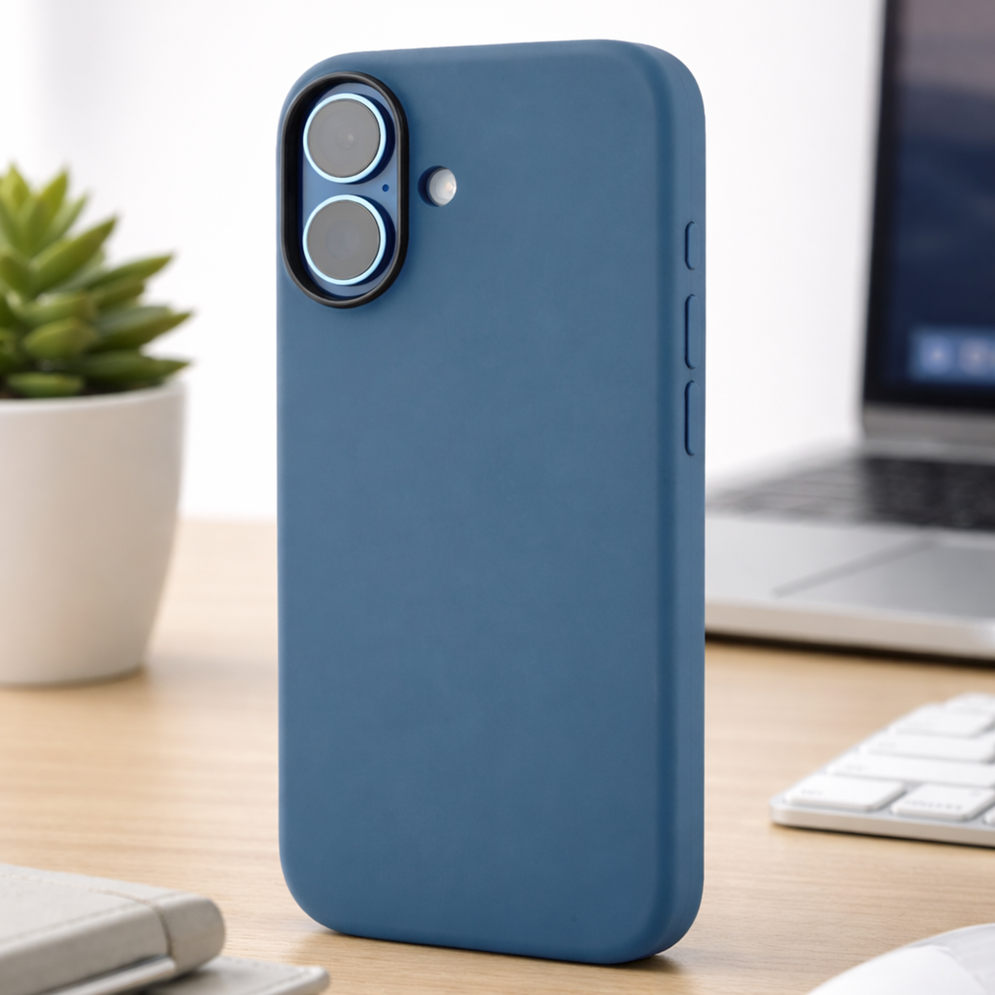 TEKNE Silicone MagSafe Case for iPhone 17- Blue