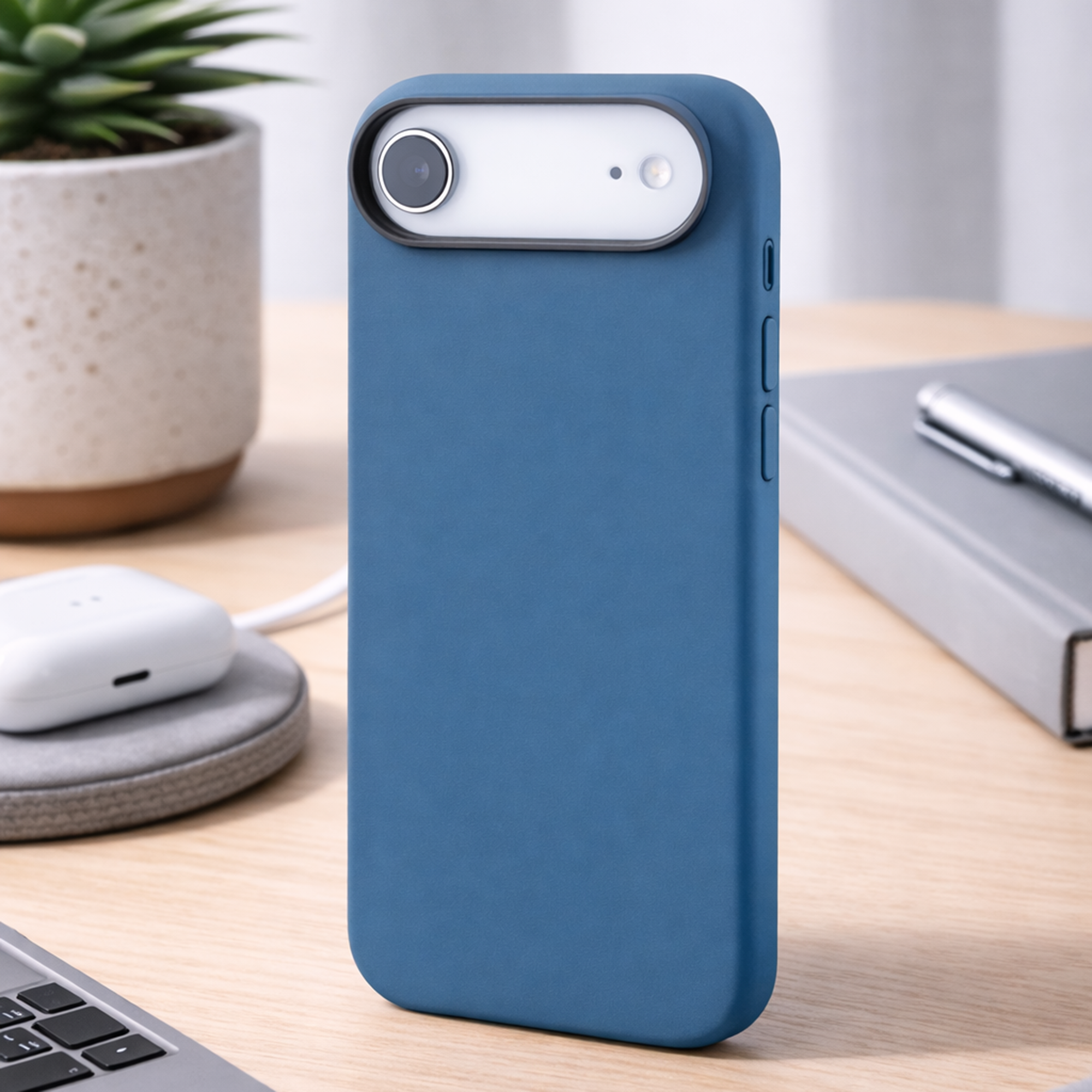 TEKNE Silicone MagSafe Case for iPhone 17 Air- Blue