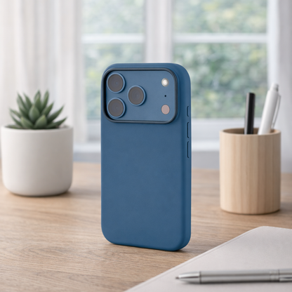 TEKNE Silicone Case Compatible with MagSafe for iPhone 17 Pro-Blue