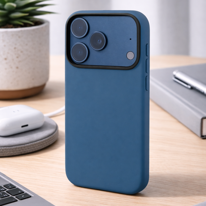 TEKNE Silicone Case Compatible with MagSafe for iPhone 17 Pro-Blue