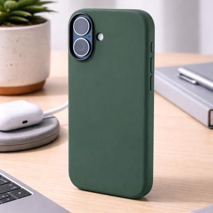 TEKNE Silicone Case Compatible with MagSafe for iPhone 17-Green