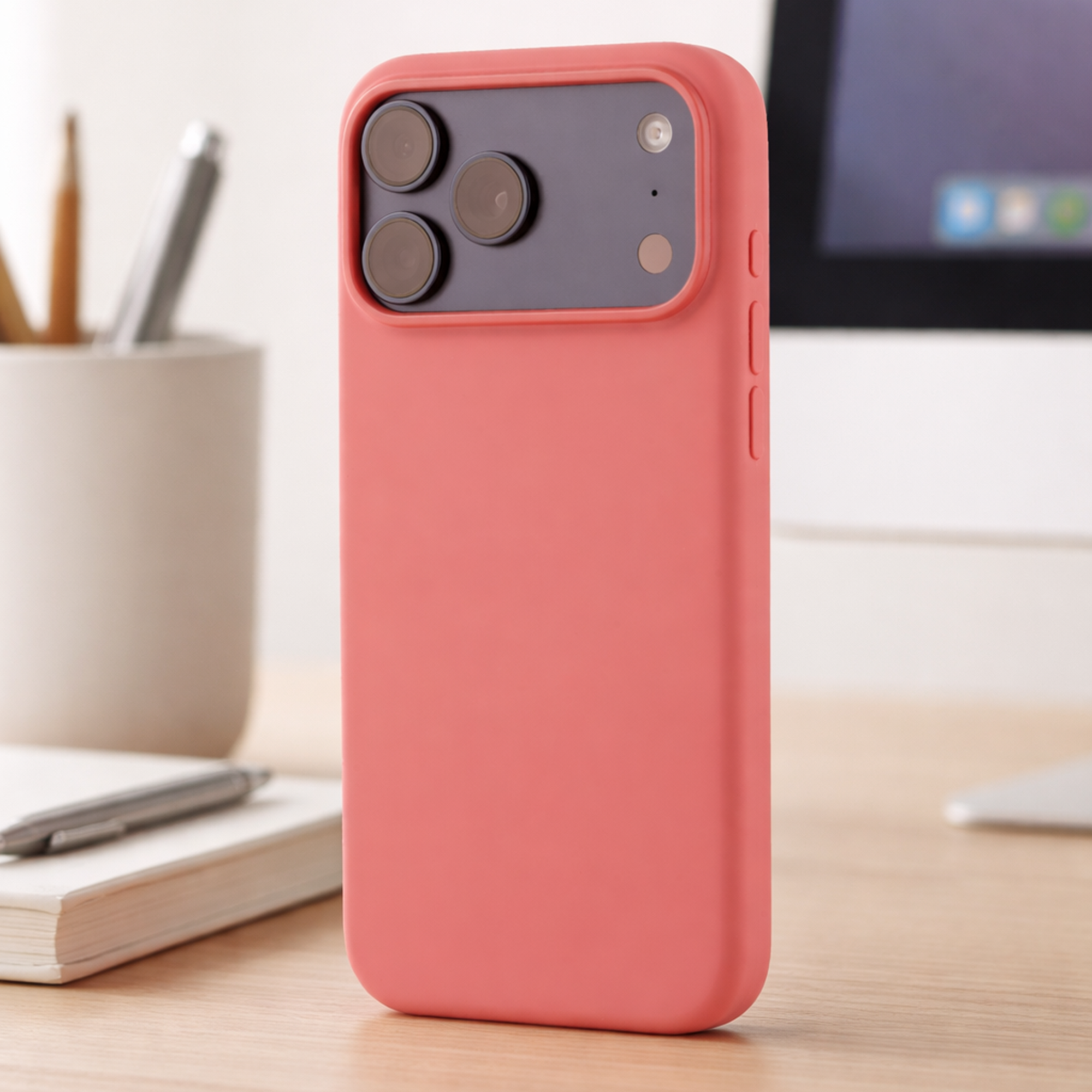 TEKNE Silicone Case Compatible with MagSafe for iPhone 17 Pro Max-Pink
