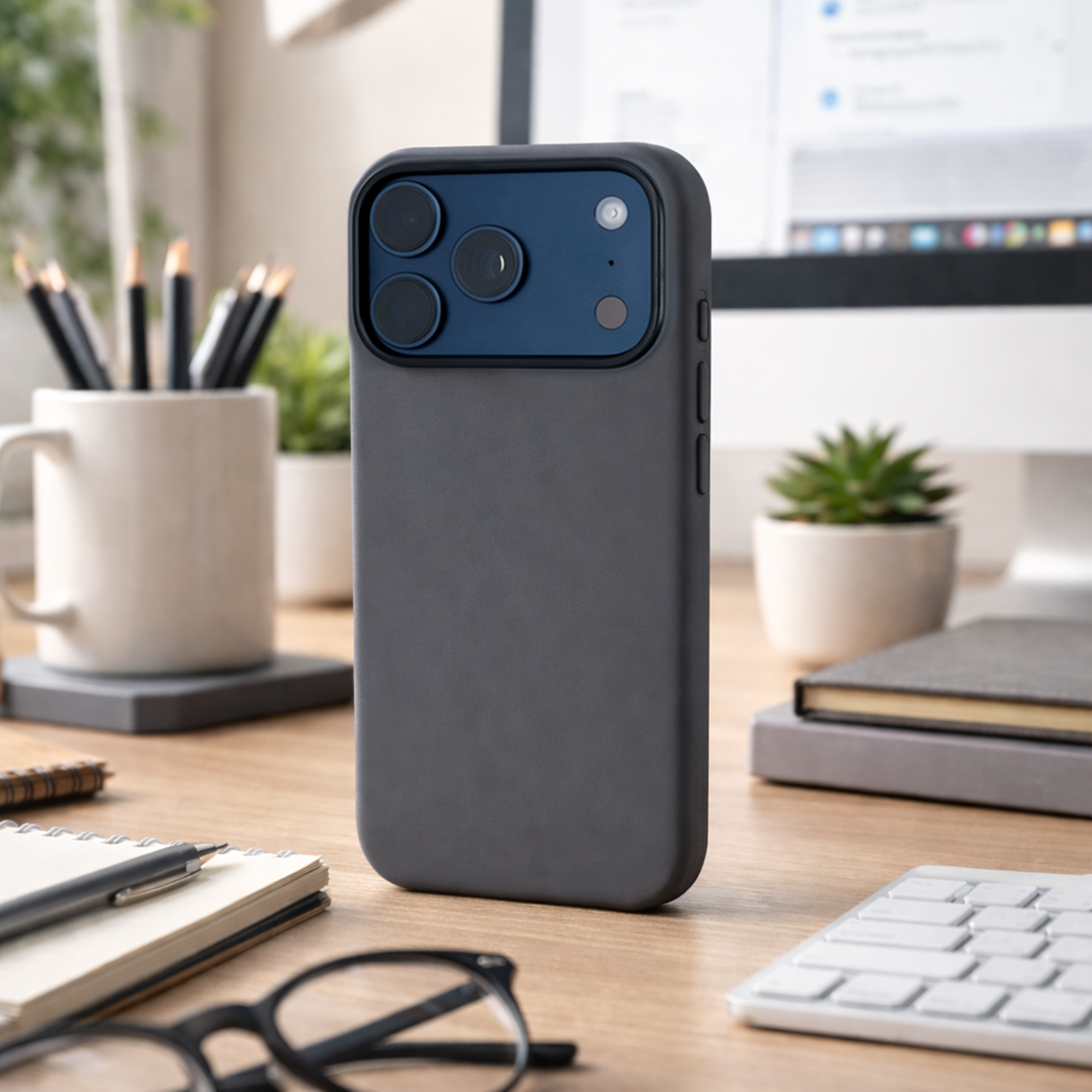 TEKNE Silicone Case Compatible with MagSafe for iPhone 17 Pro-Grey