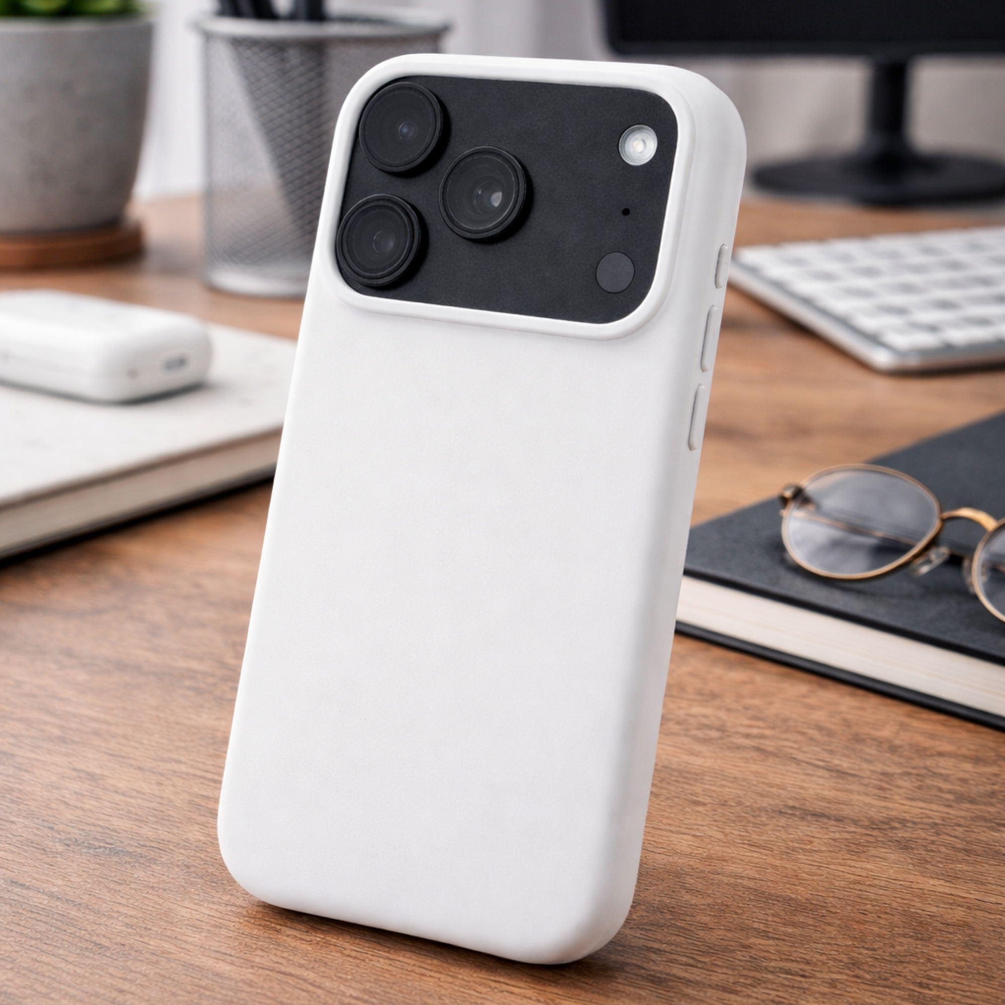 TEKNE Silicone Case Compatible with MagSafe for iPhone 17 Pro-Beige