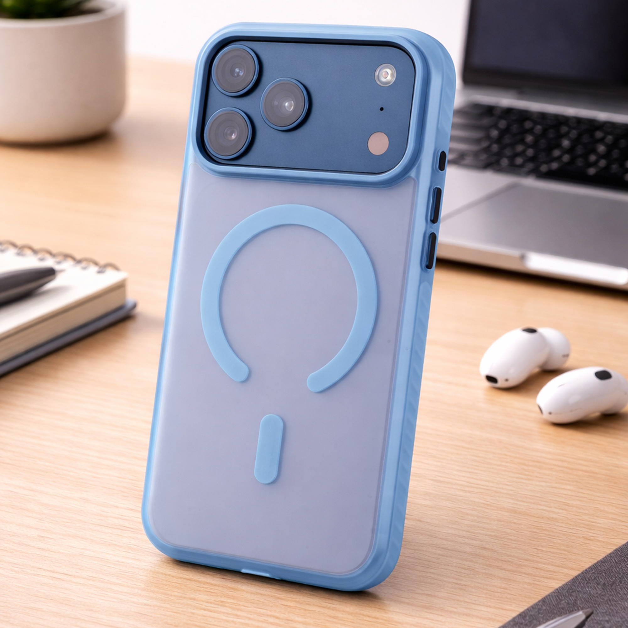 TEKNE Armour Matte Case for iPhone 17 Pro Max-Blue
