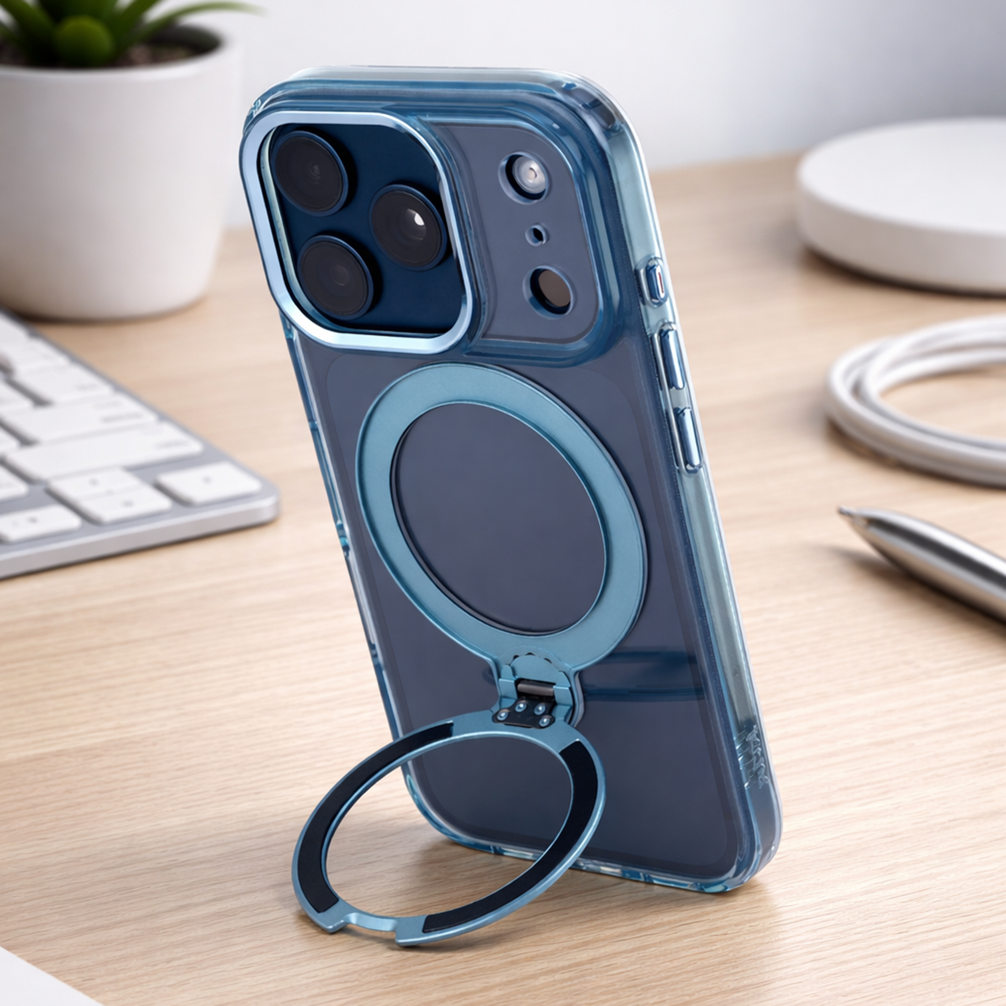TEKNE Crystal360 Case for iPhone 17 Pro-Blue