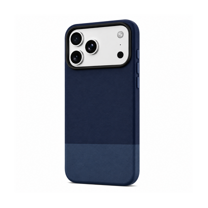 TEKNE DualTone Vegan Leather Case for iPhone 17  Pro Max-Blue