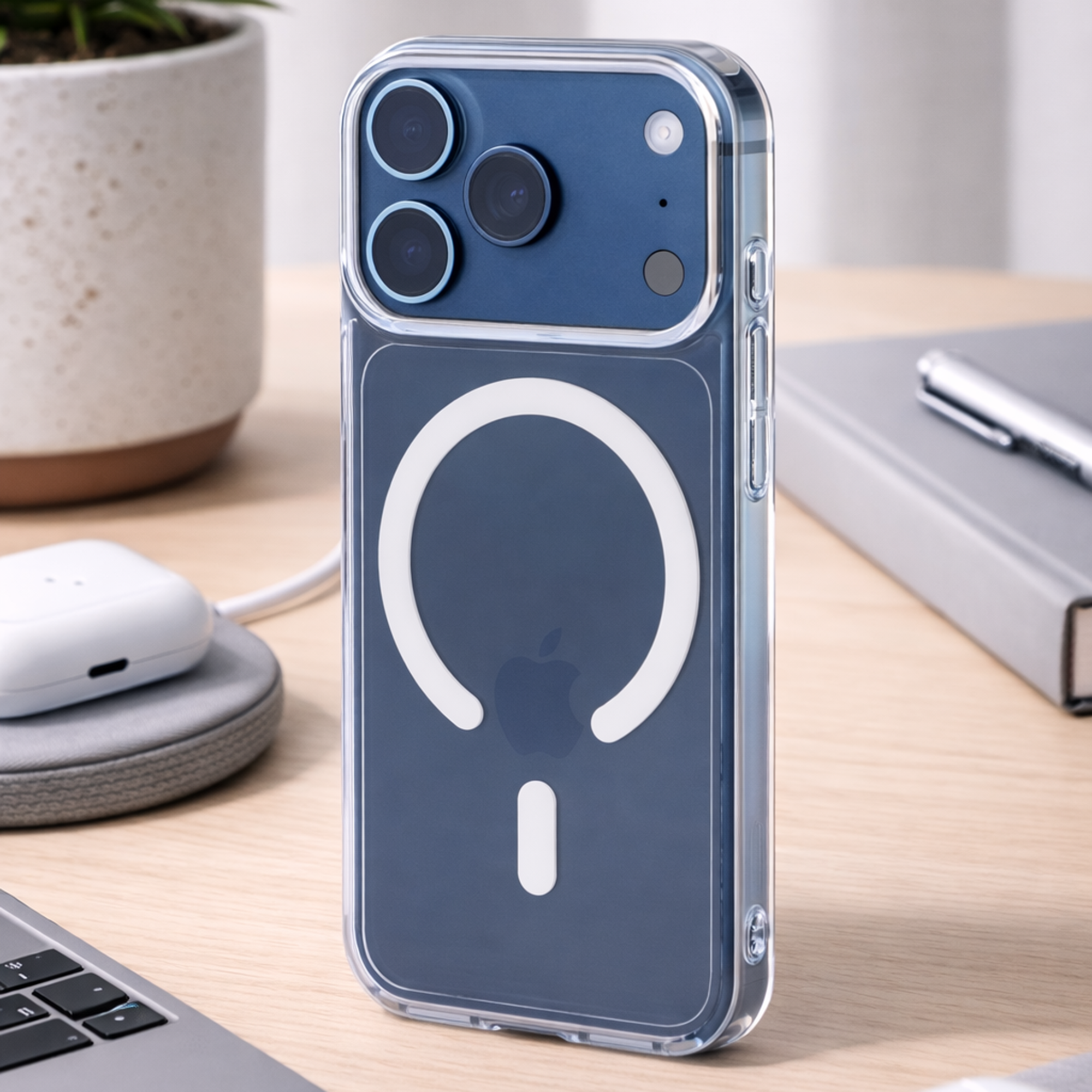 TEKNE Crystal Hybrid Case  for iPhone 17 Pro-Clear