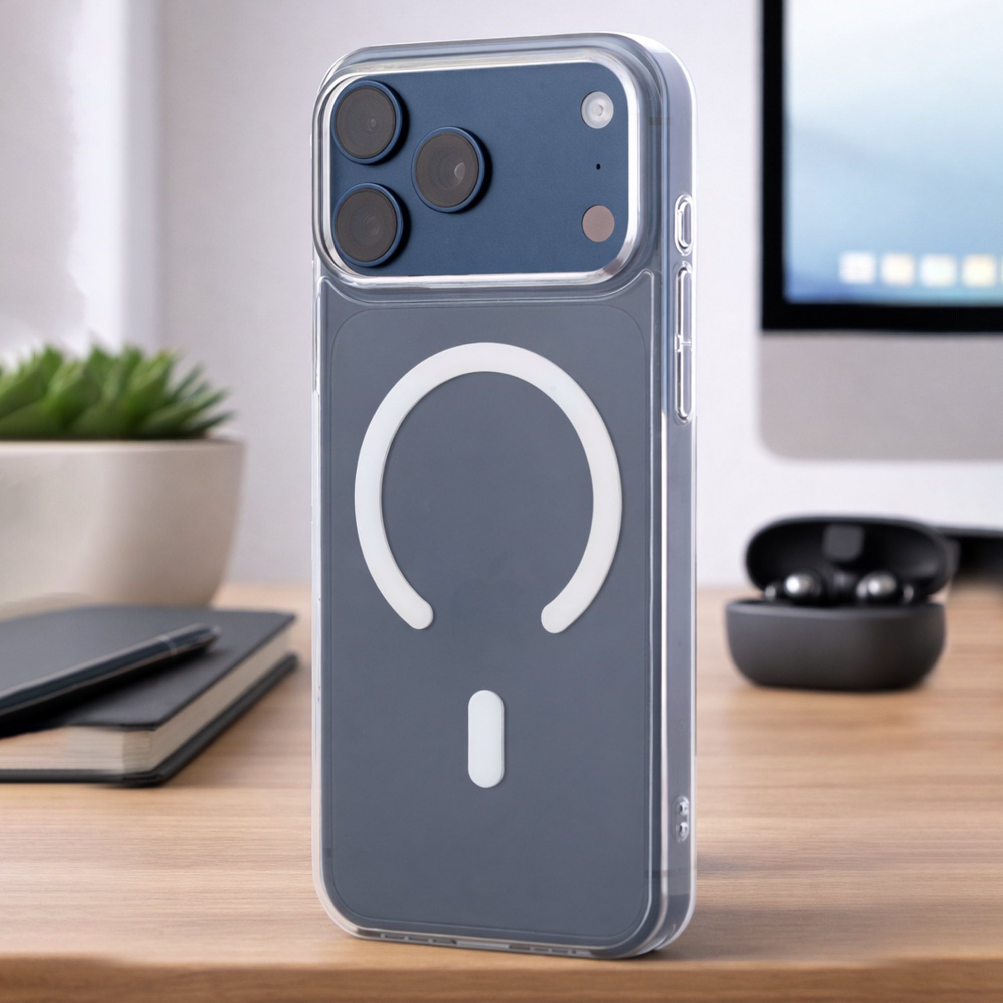 TEKNE Crystal Hybrid Case  for iPhone 17 Pro Max-Clear