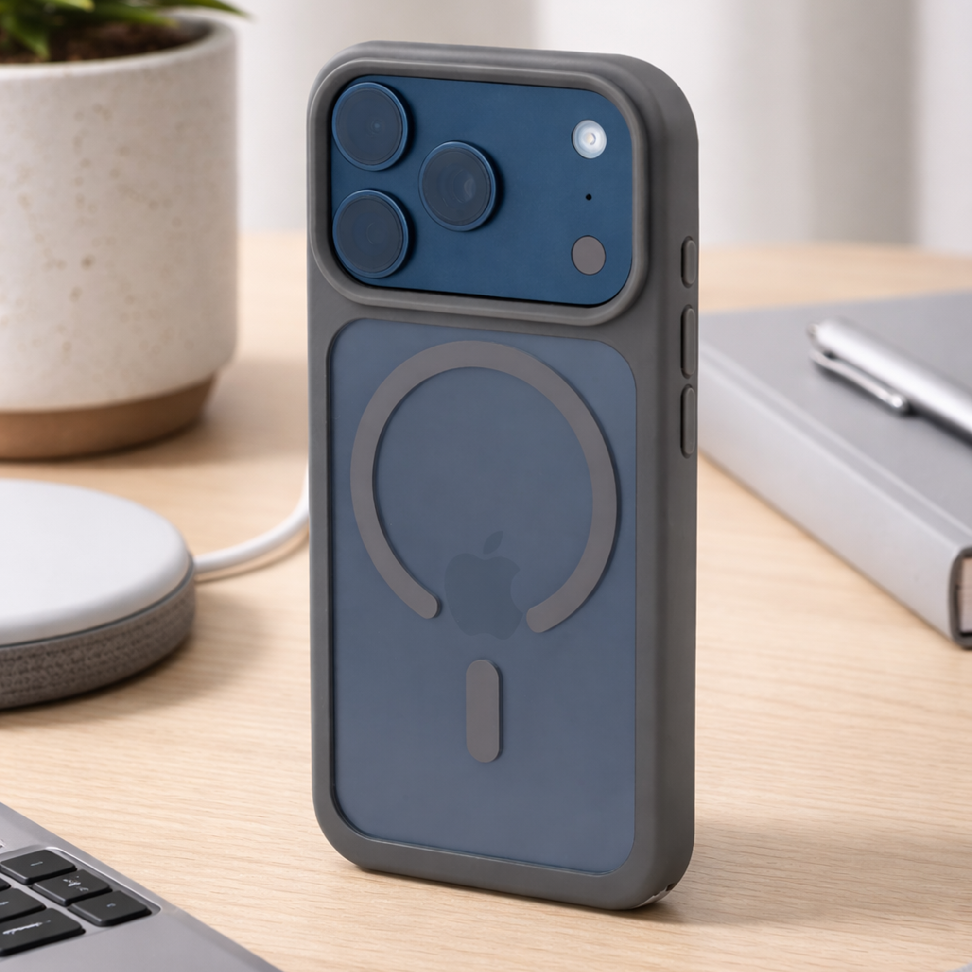 TEKNE Hybrid Protective case   for iPhone 17 Pro-Grey