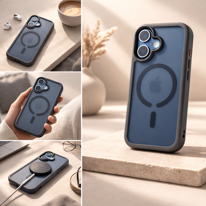 TEKNE Hybrid Frost Matte case   for iPhone 17-Black