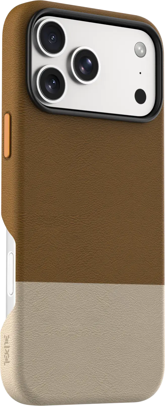 TEKNE DualTone Vegan Leather Case for iPhone 17  Pro Max-Brown