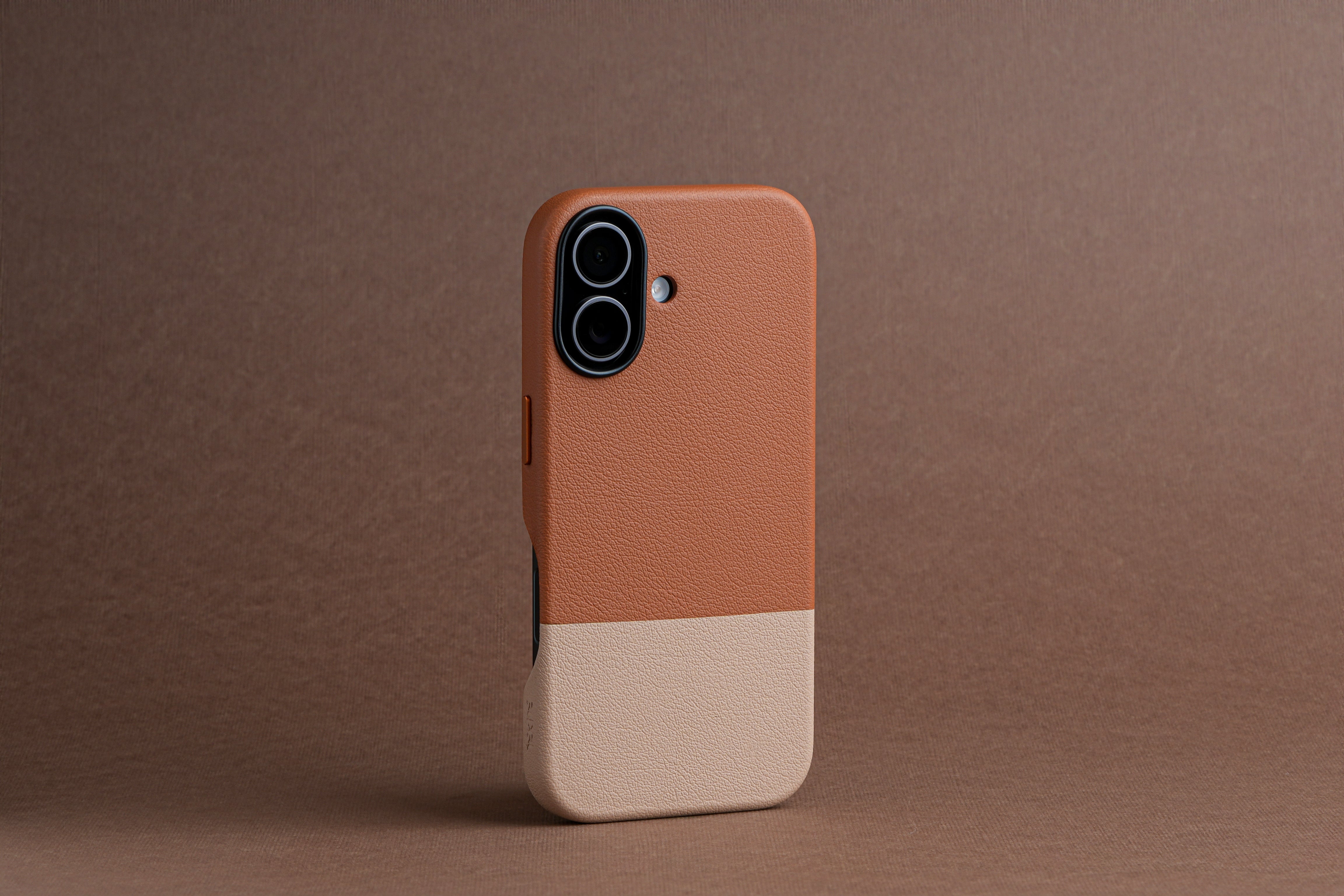 TEKNE DualTone Vegan Leather Case for iPhone 17-Brown