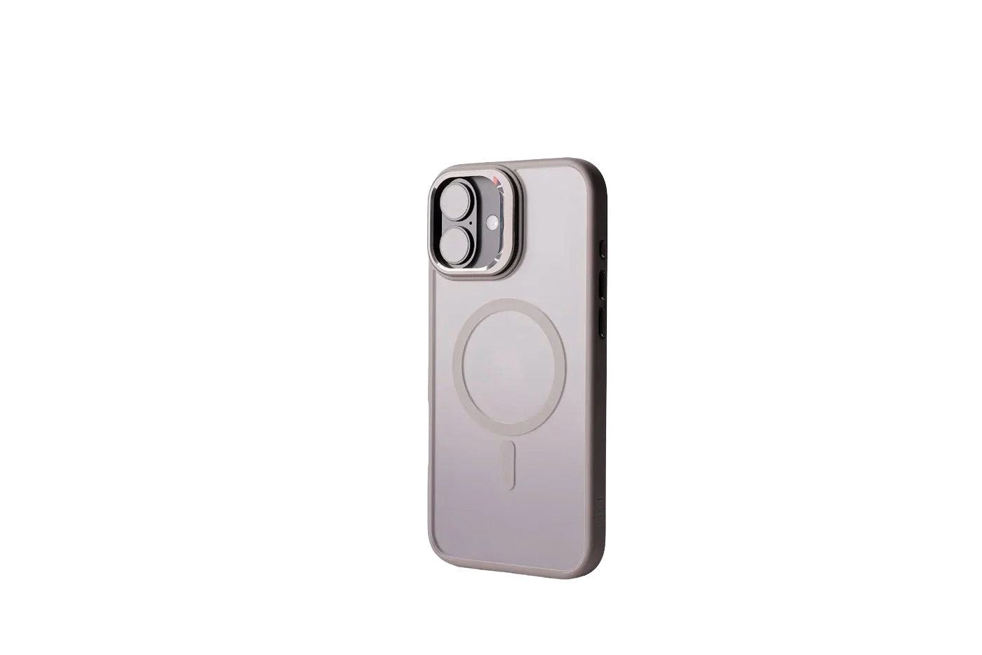 TEKNE CLEAR Case with Camera Stand for iPhone 16 Plus | Slim, Transparent & Scratch-Resistant - Grey